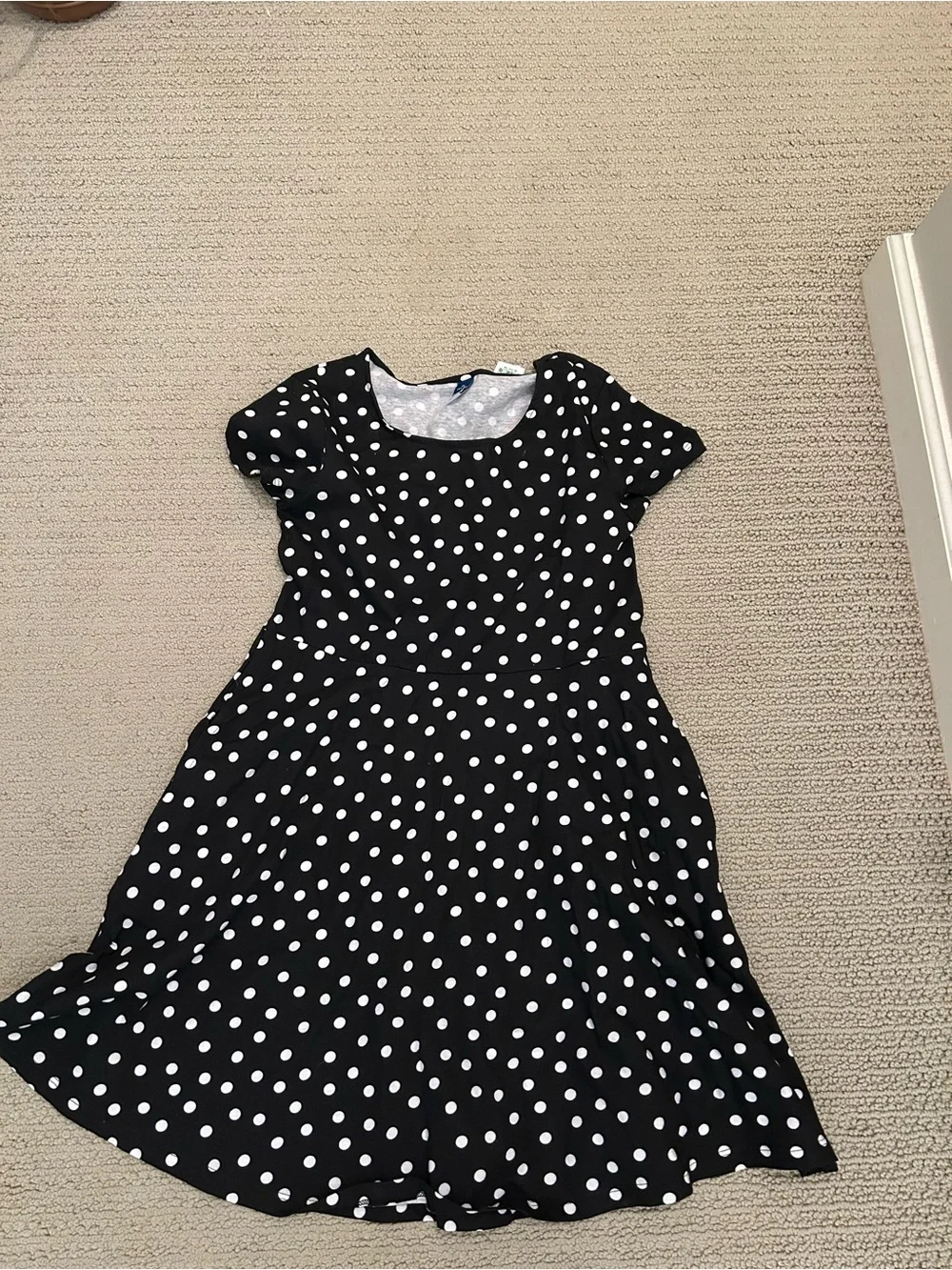 Old Navy Black & White Polka Dot Dress